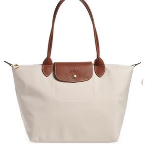 Longchamp le pliage tote brown/light grey